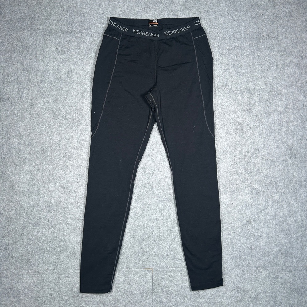 Icebreaker base layer Leggings Women Small Black Bodyfit Zone Merino thermal